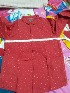 Benetton Red Polka Dot Shirt
