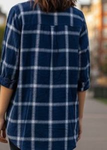 Blue Plaid Top
