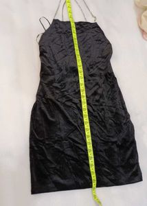 Black Velvet Mini backless dress