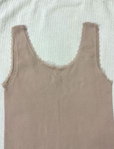 Ribbed Tank Top with Lace