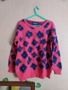 Pink &amp; Blue Printed Sweater