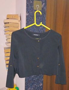 Black Crop Top Jacket