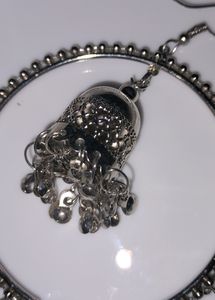 Oxidised Big Hoop Earrings