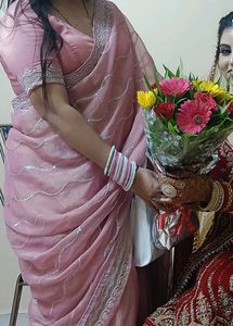 Jimmi Choo Saree With Stitched Blouse