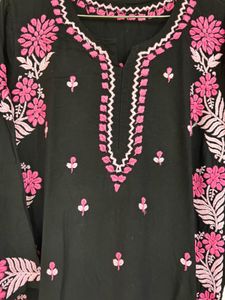 Black Chikankari Kurta