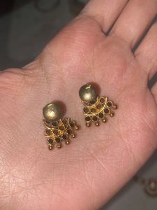 Heavy Black &amp; White Stone with Gold Neckpiece Set