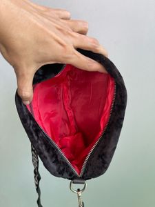 Moschino Velvet Crossbody Bag