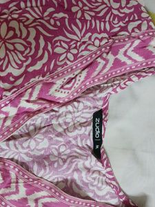 Pink Coloured Flared Mid Frock For Women