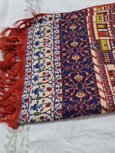 Floral Print Dupatta (Scarf) with Tassels
