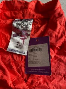 New Remanika Orange Lenzing Modal Shirt – Size L