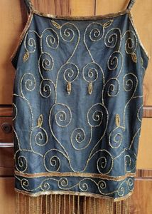 Vintage Beaded Fringe Tank Top