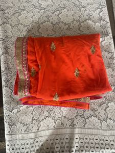 Orange Colour Saree