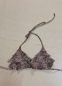 Leopard Print Bikini Top