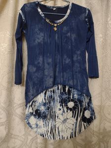 Navy Blue Top - 3/4th Sleeve