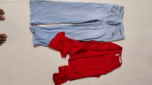 Red Long Sleeve Top