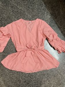 Peplum Wrap Top - Stylish & Chic