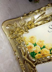 Gold Floral Double Photo Frame