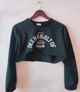 Cropped Graphic Sweatshirt