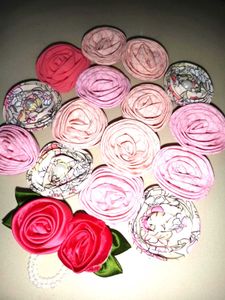 Pink Flower Accessories Lot Loose Series 01