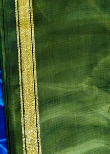 Bottle Green Colour Cotton Saree