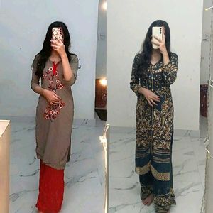 Combo Of 2 Elegant Plazo Kurti Sets