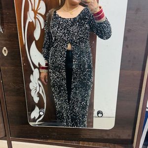 Black Partywear Bodycon Dress In Good Condition