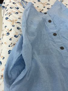 Light Blue Button-Front Sundress