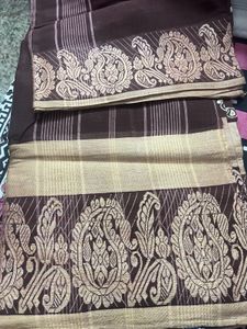 Cotton Saree with fabric work