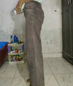 Brown Wide Leg Jeans