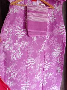 xxl Duppata Nighty purple cotton