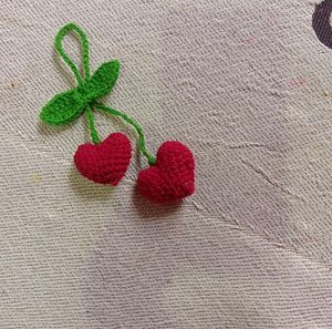 Crochet Heart Bag Charm 😍 With Bag