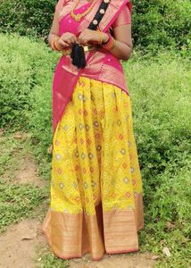 Pink &amp; Yellow Lehenga Choli