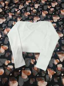 White Long Sleeve Top