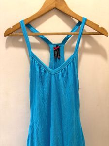 Blue Racerback Tank Top