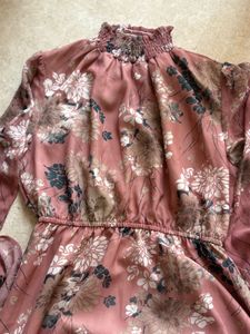 Pink Asymmetrical Ruffle Dress