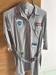 Patchwork Shirt Dress