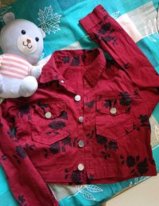 Maroon Floral Jacket , Cute & Classy Vibes