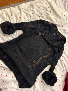 Stylish Black Knit Sweater
