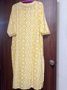 FASHOR Printed Yellow Kurta nd Palazzo