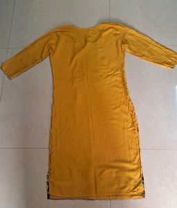 New and unused Elegant Mustard Embroidered Kurta