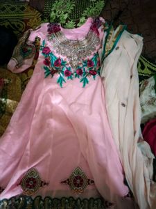 Pink Embroidered Anarkali Suit