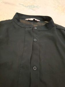 Sheer Black Long Sleeve Shirt