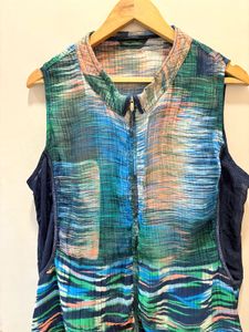 Abstract Print Sleeveless Top