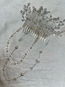 Princes Feel White Pearl Beads Hair Clip