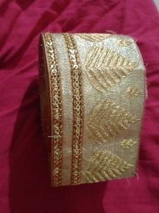 Gold Embroidered Lace - Approx 8 Mt