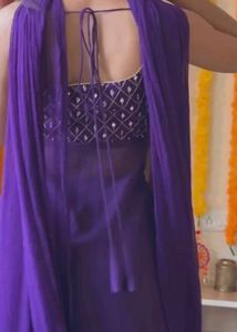 A Beautiful Purple Ethnic Kurta Set
