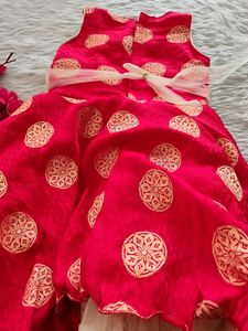 Red Girls Fancy Frock | Bust 22| Waist 20