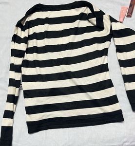 polka dot Striped V-Neck Top