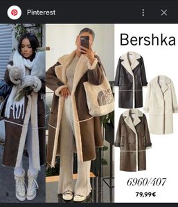 Viral Bershka Faux leather Shearling TrenchCoat