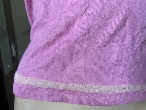 High Neck Pink Top